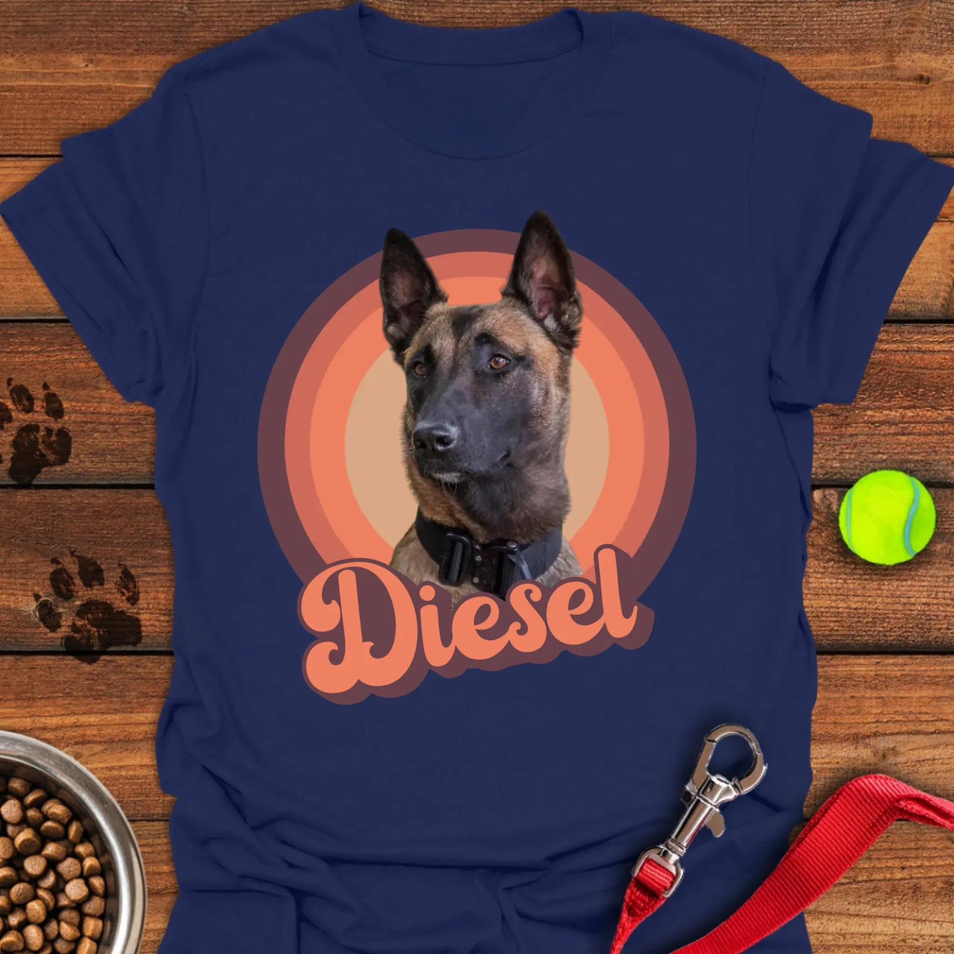 Belgian Malinois Portrait Unisex Softstyle T-Shirt Navy