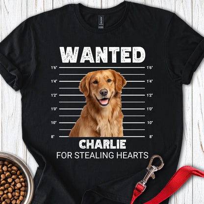 Personalized Mugshot Dog T-Shirt Unisex Softstyle T-Shirt Black
