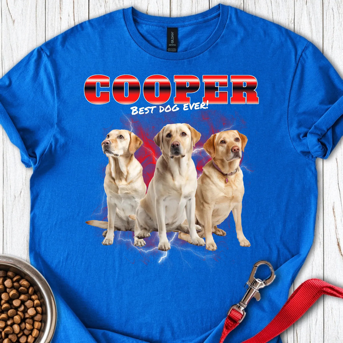 Personalized Bootleg Dog T-Shirt Unisex Softstyle T-Shirt Royal