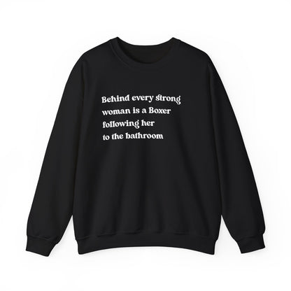 Boxer Strong Woman Crewneck Sweatshirt