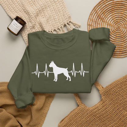 Boxer Heartbeat Crewneck Sweatshirt