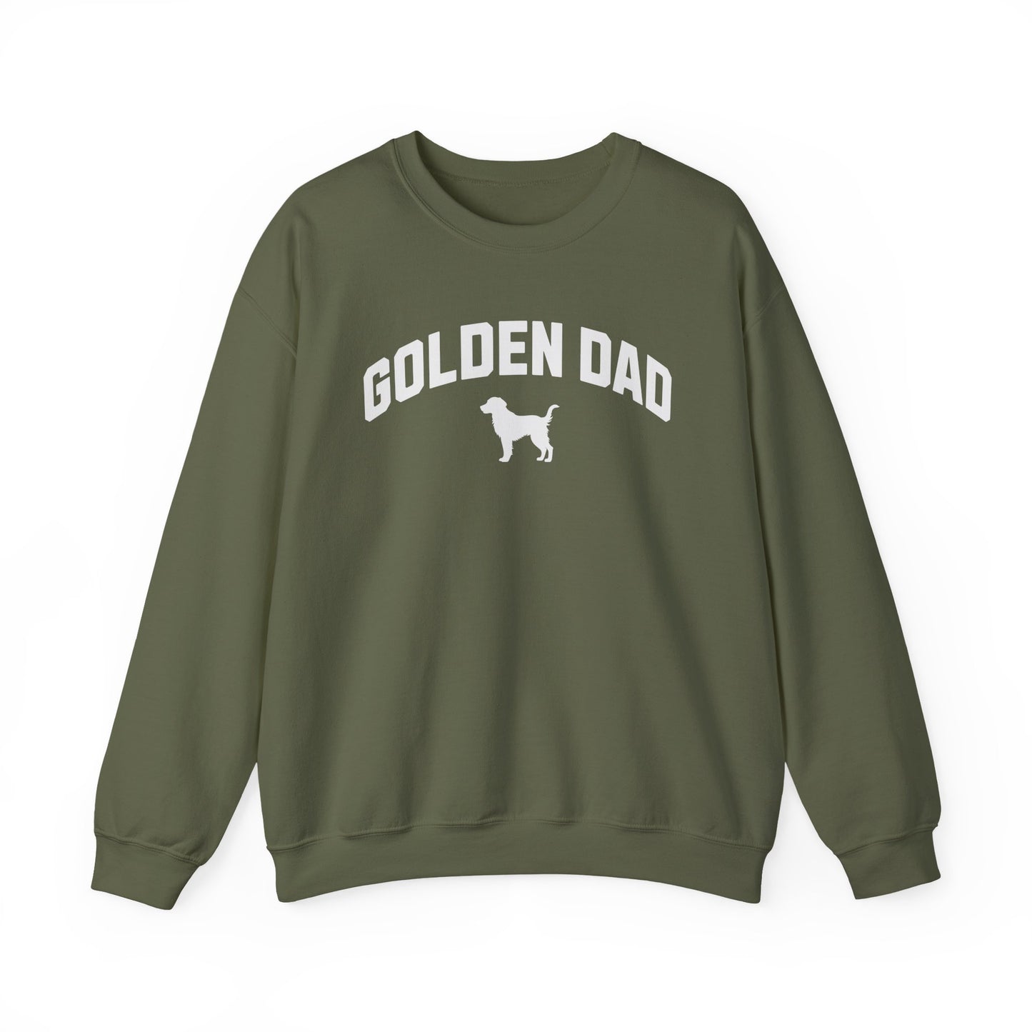 Golden Dad Crewneck Sweatshirt Military Green