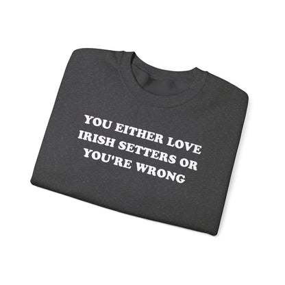 Love Irish Setter Crewneck Sweatshirt