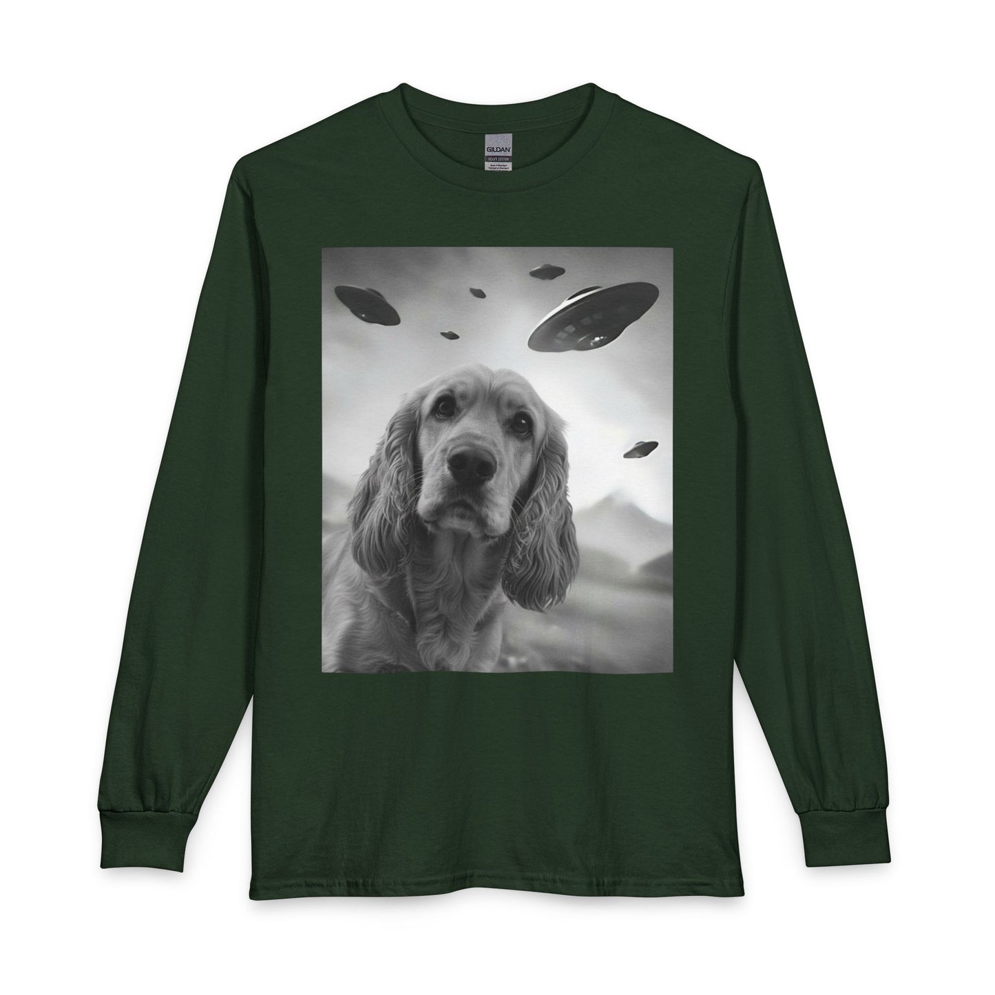 Cocker Spaniel UFO Selfie Long Sleeve