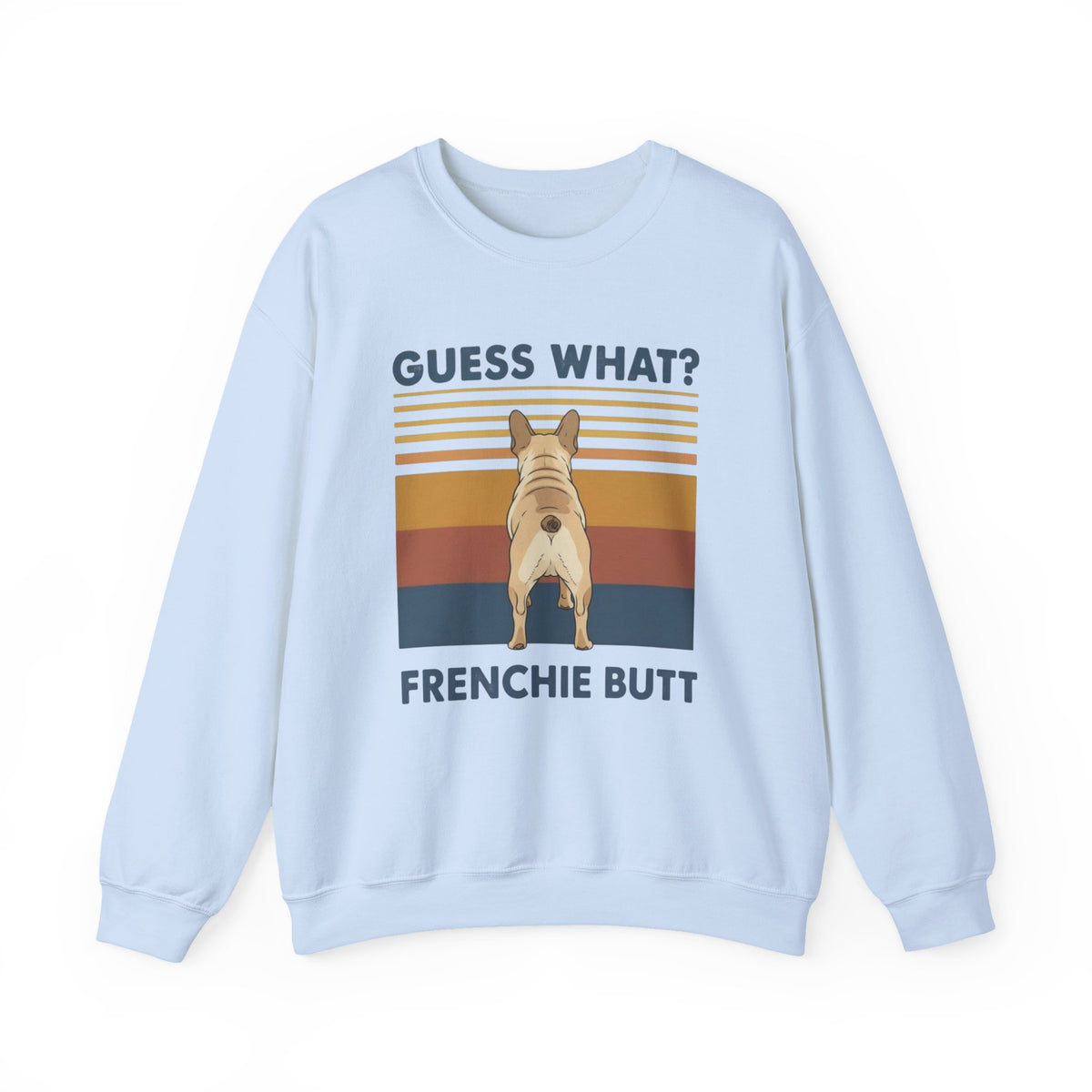 French Bulldog Butt Crewneck Sweatshirt Light Blue