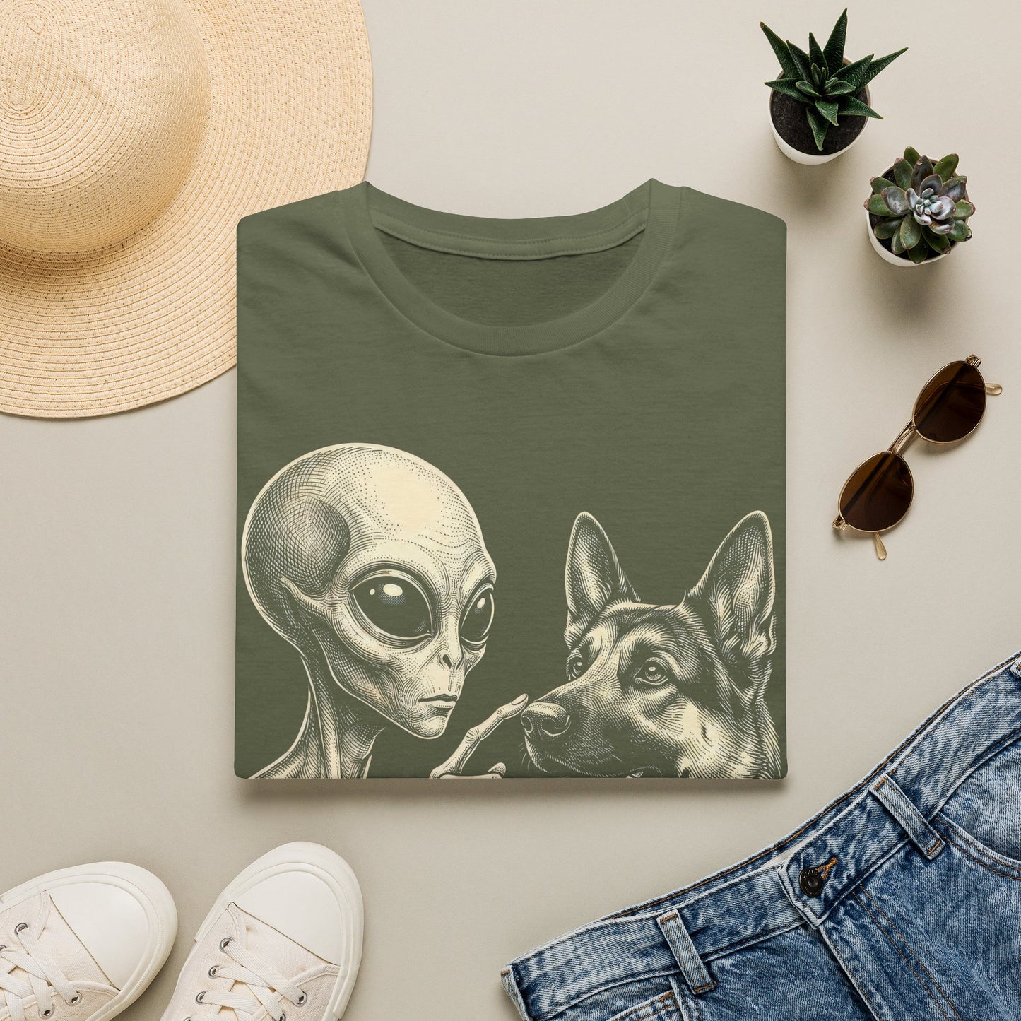 German Shepherd & Alien