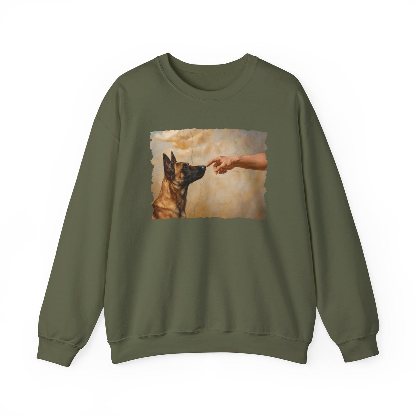 God Creates Belgian Malinois Crewneck Sweatshirt