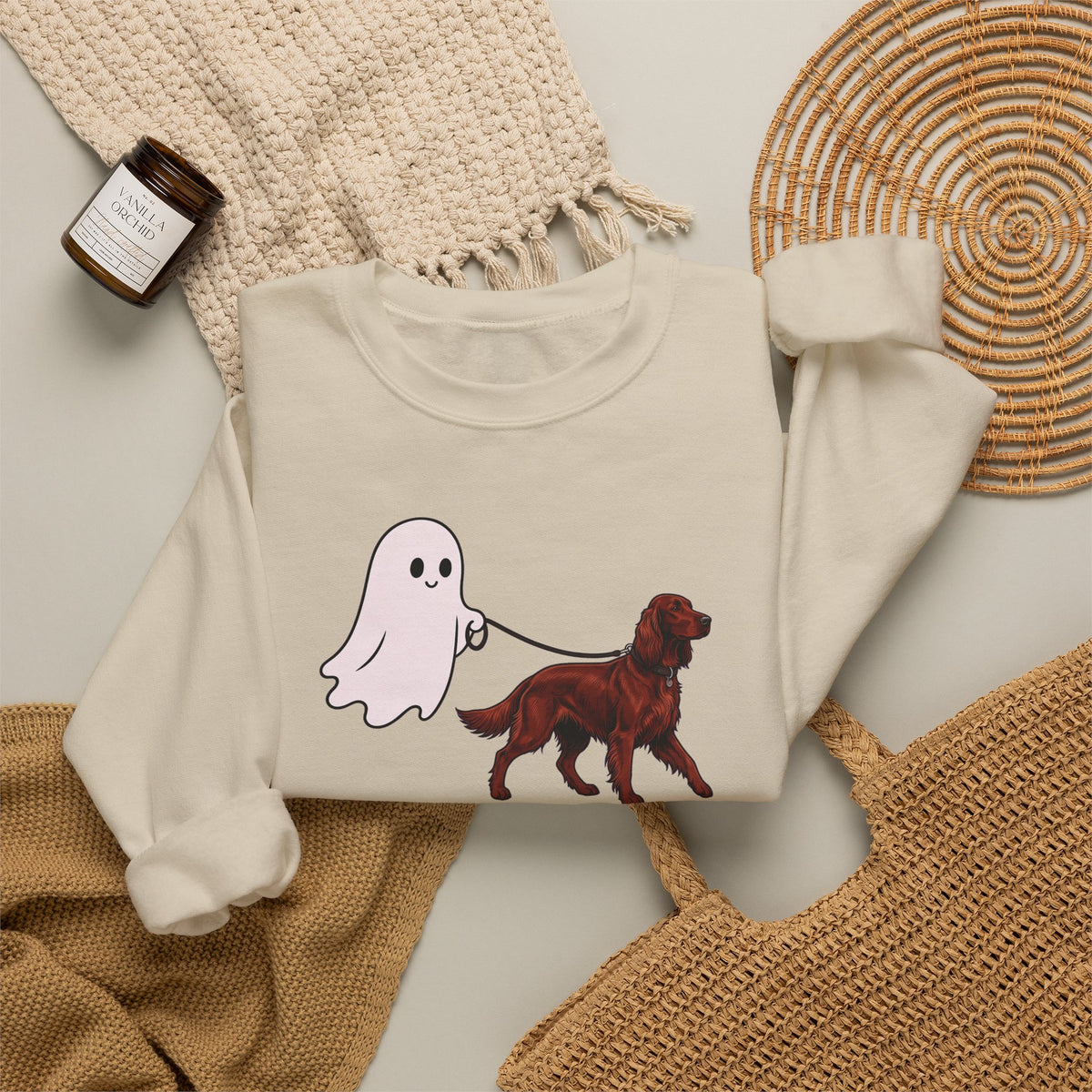 Irish Setter Ghost Walk Crewneck Sweatshirt