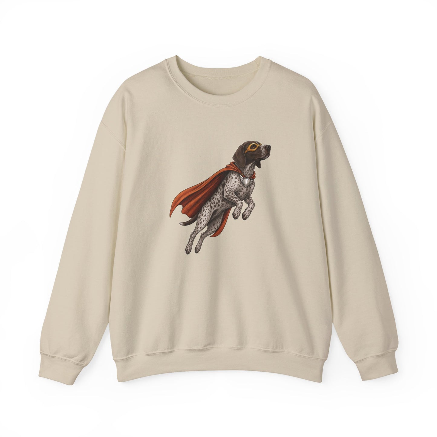 German Shorthaired  Pointer Superhero Crewneck Sweatshirt