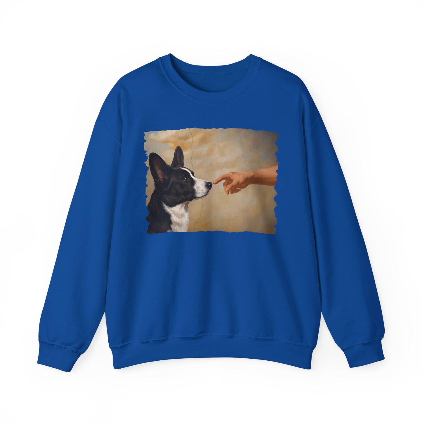 Cardigan Welsh Corgi Black And White Creation Crewneck Sweatshirt