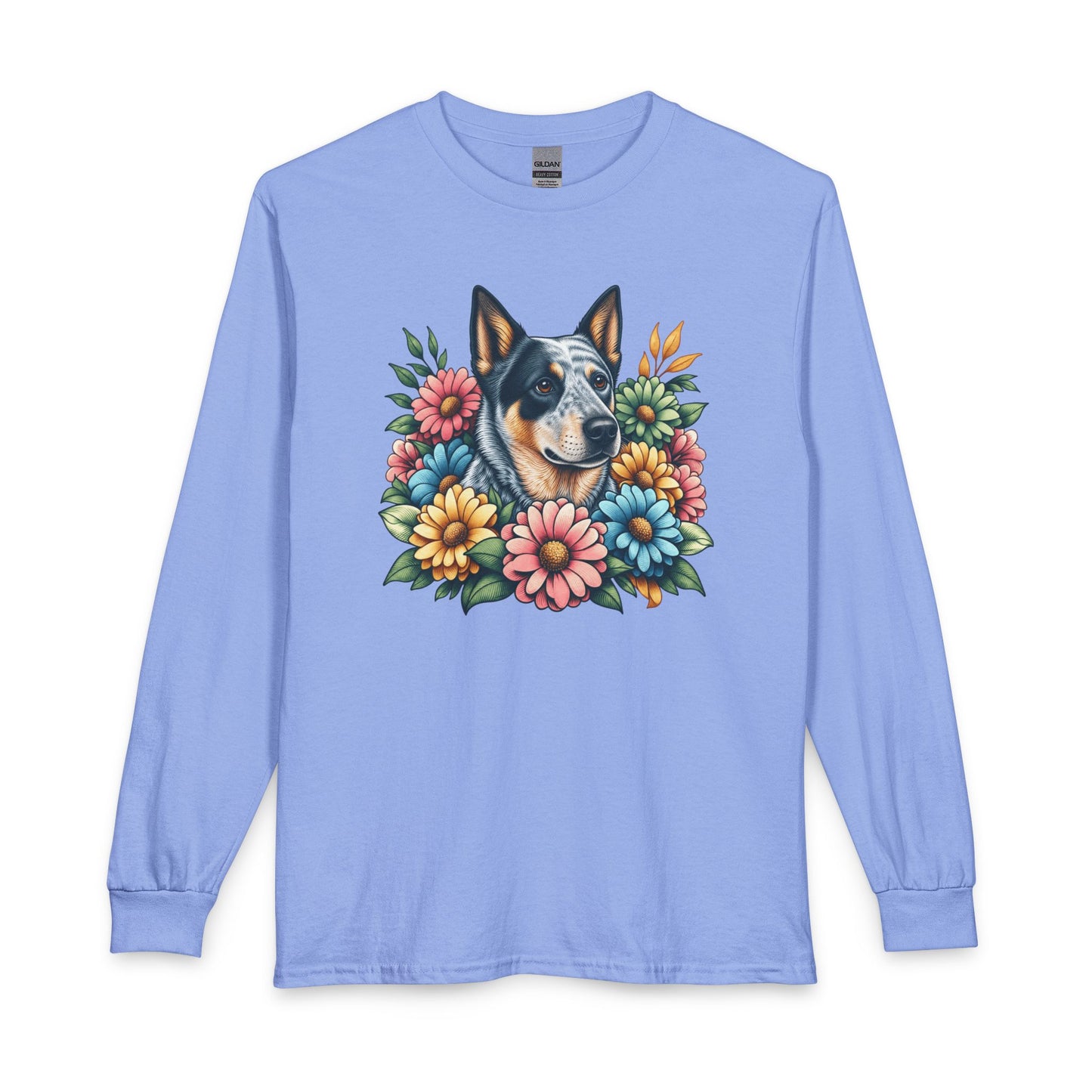 Blue Heeler Floral Long Sleeve