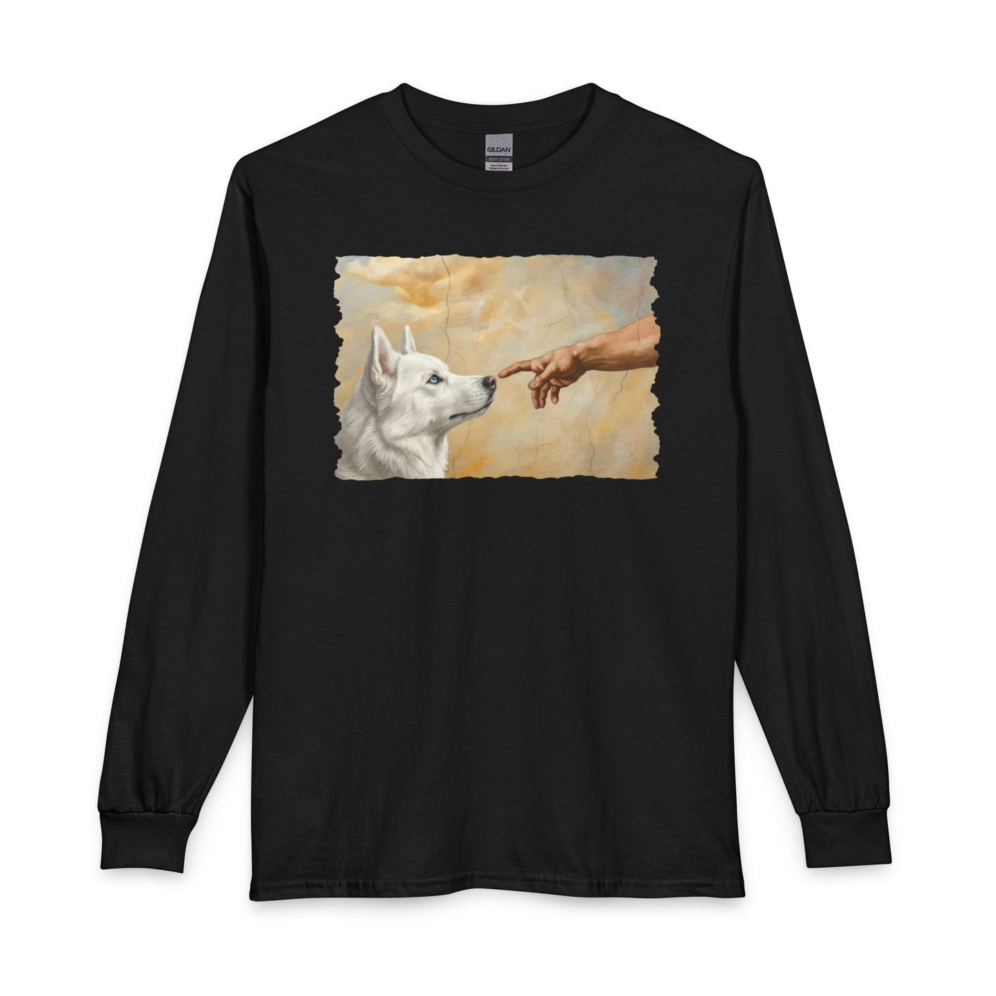 God Creates White Husky Long Sleeve