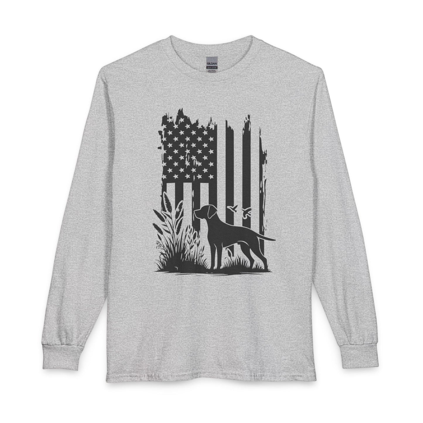 Weimaraner Hunting USA Long Sleeve Sport Grey