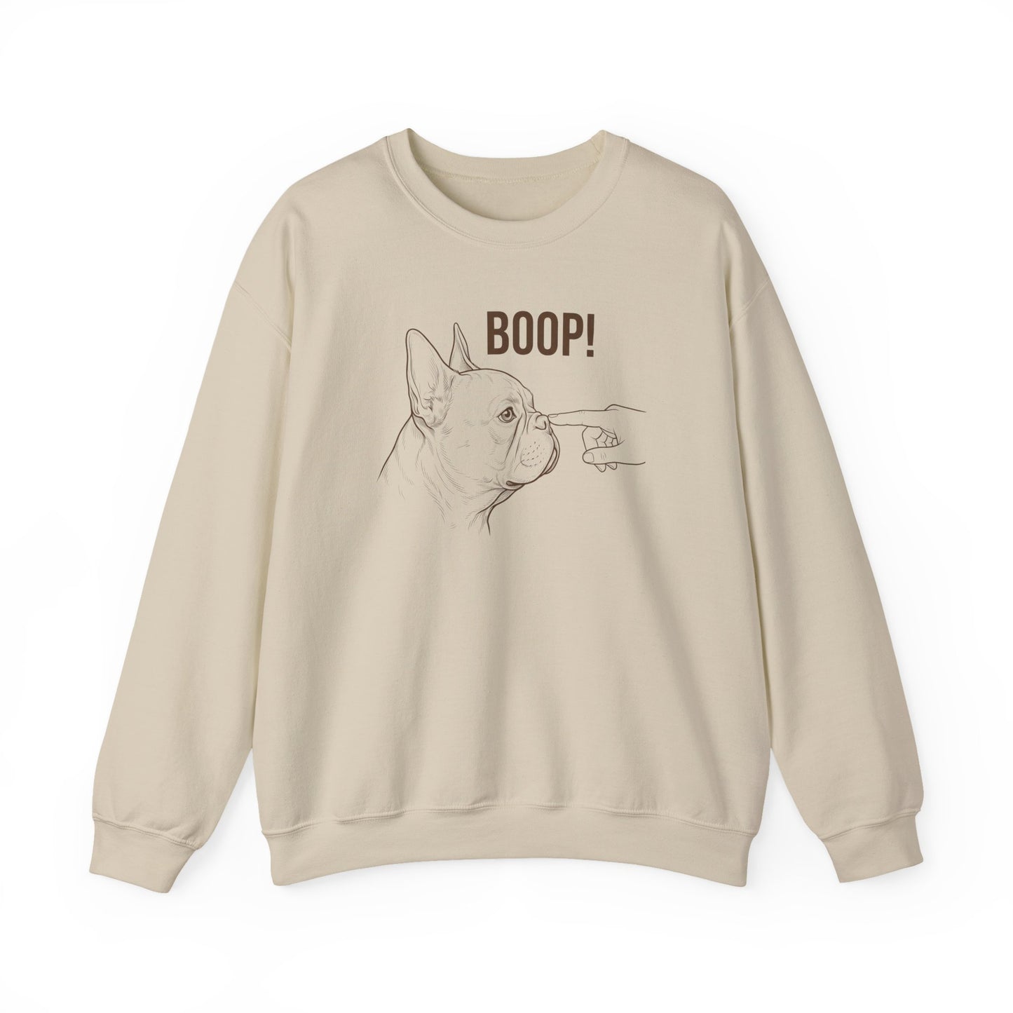 French Bulldog Boop Crewneck Sweatshirt Sand