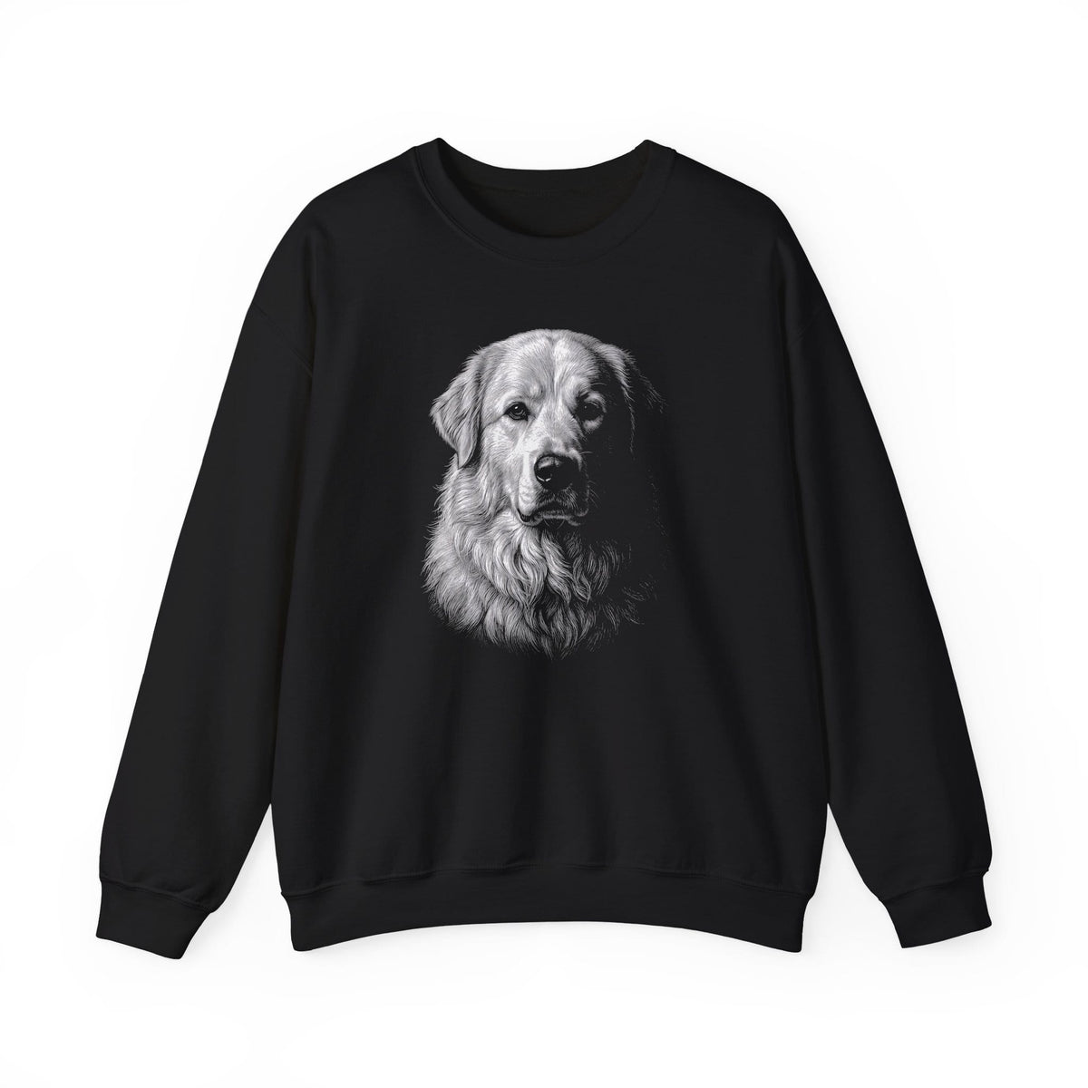 Great Pyrenees Engraved Crewneck Sweatshirt Black