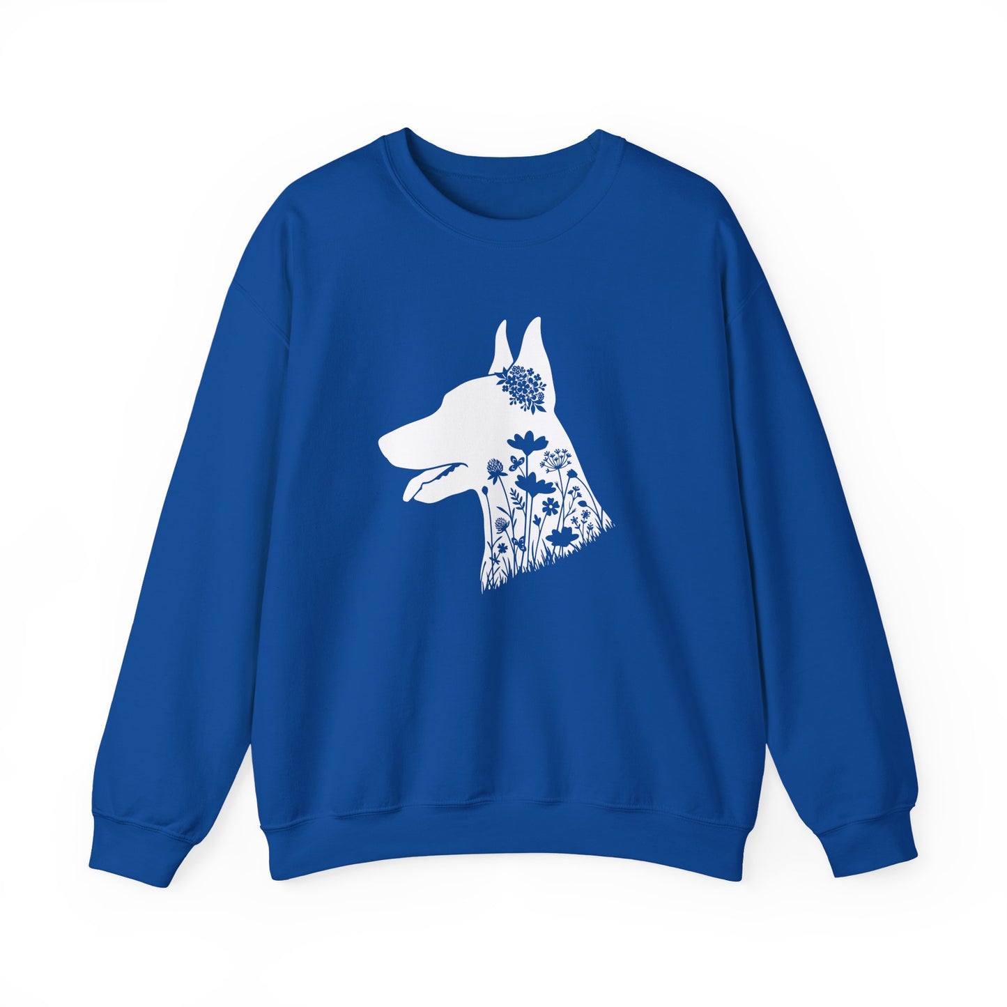 Doberman Flowers Crewneck Sweatshirt