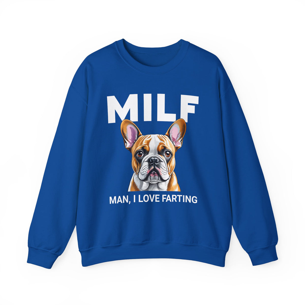 French Bulldog Fart Crewneck Sweatshirt Royal