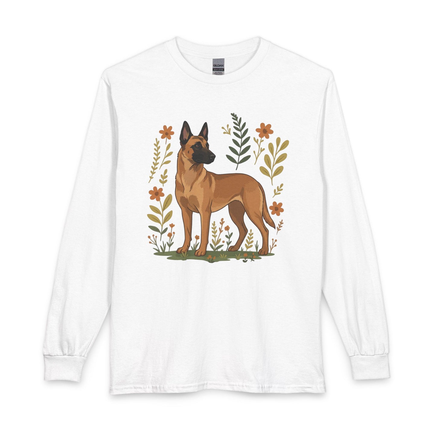 Belgian Malinois Flowers Long Sleeve
