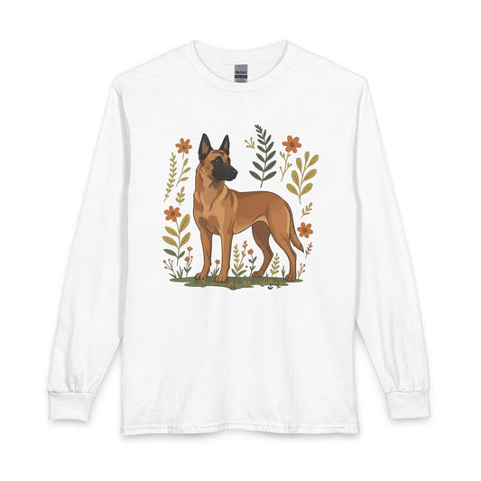 Belgian Malinois Flowers Long Sleeve