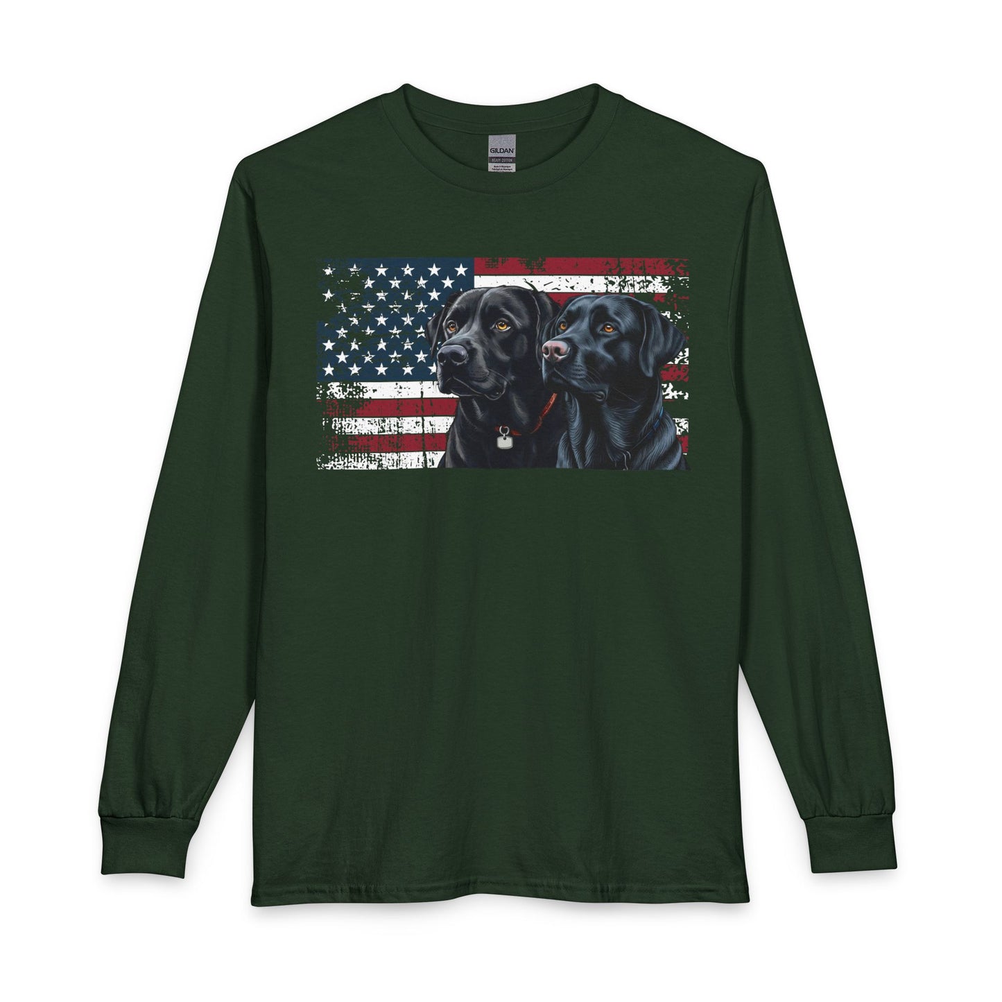 2 Black Labs USA Long Sleeve