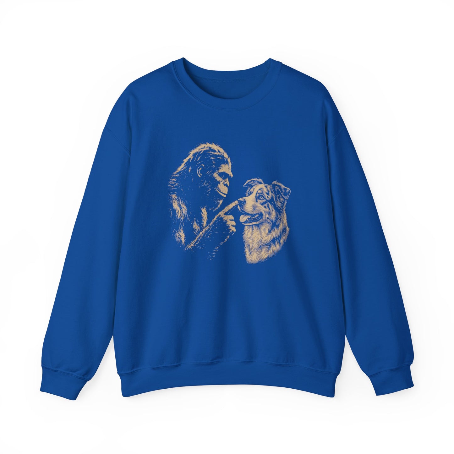 Bigfoot Boops Australian Shepherd Crewneck Sweatshirt