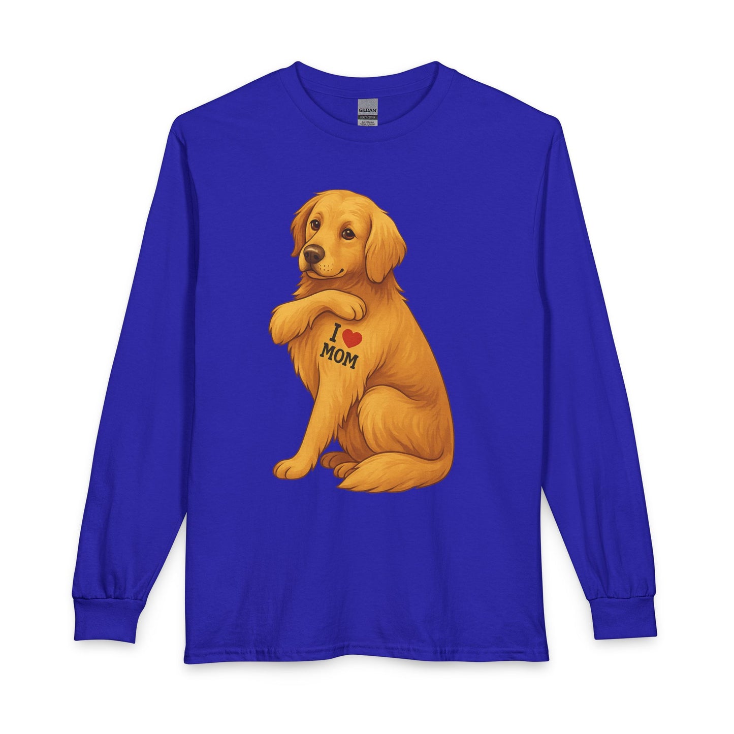 Golden Retriever I Love Mom Long Sleeve