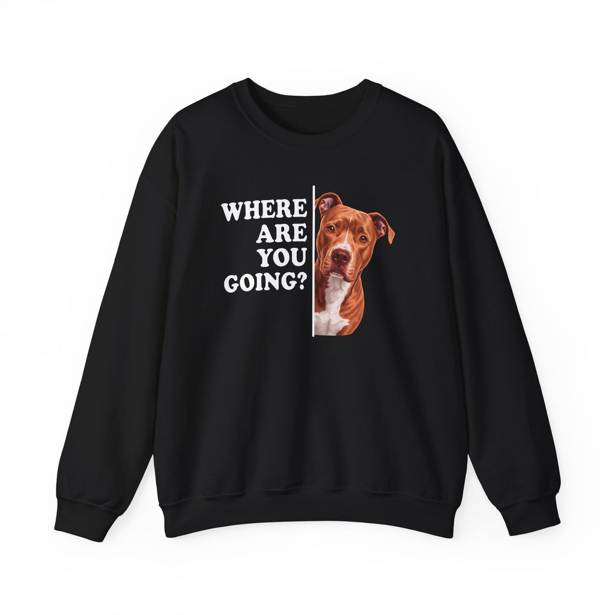 Pitbull Red Nose Where Are You Going Crewneck Sweatshirt