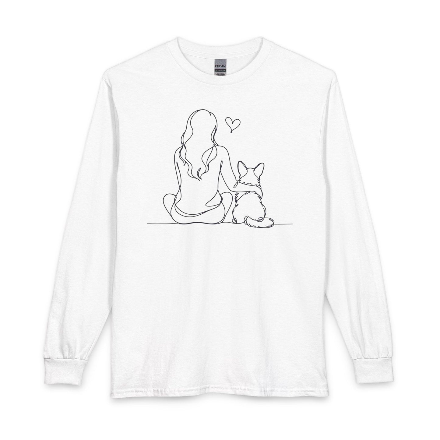 Cardigan Welsh Corgi and Girl Long Sleeve