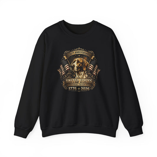 English Pointer USA Crewneck Sweatshirt Black
