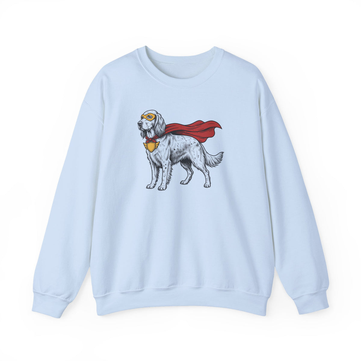English Setter Superhero Crewneck Sweatshirt
