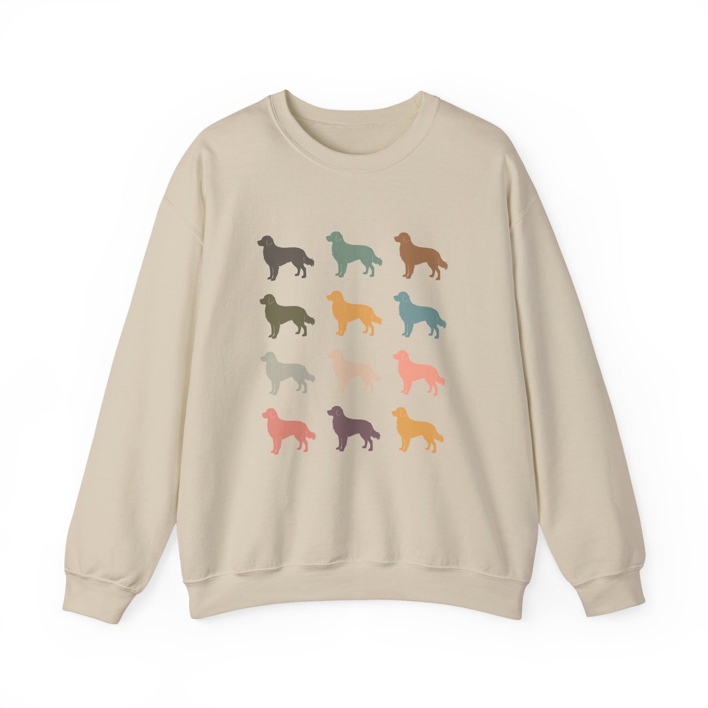 Retro Golden Retrievers Crewneck Sweatshirt Sand