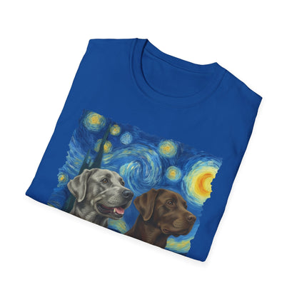 Chocolate and Silver Lab Starry Night