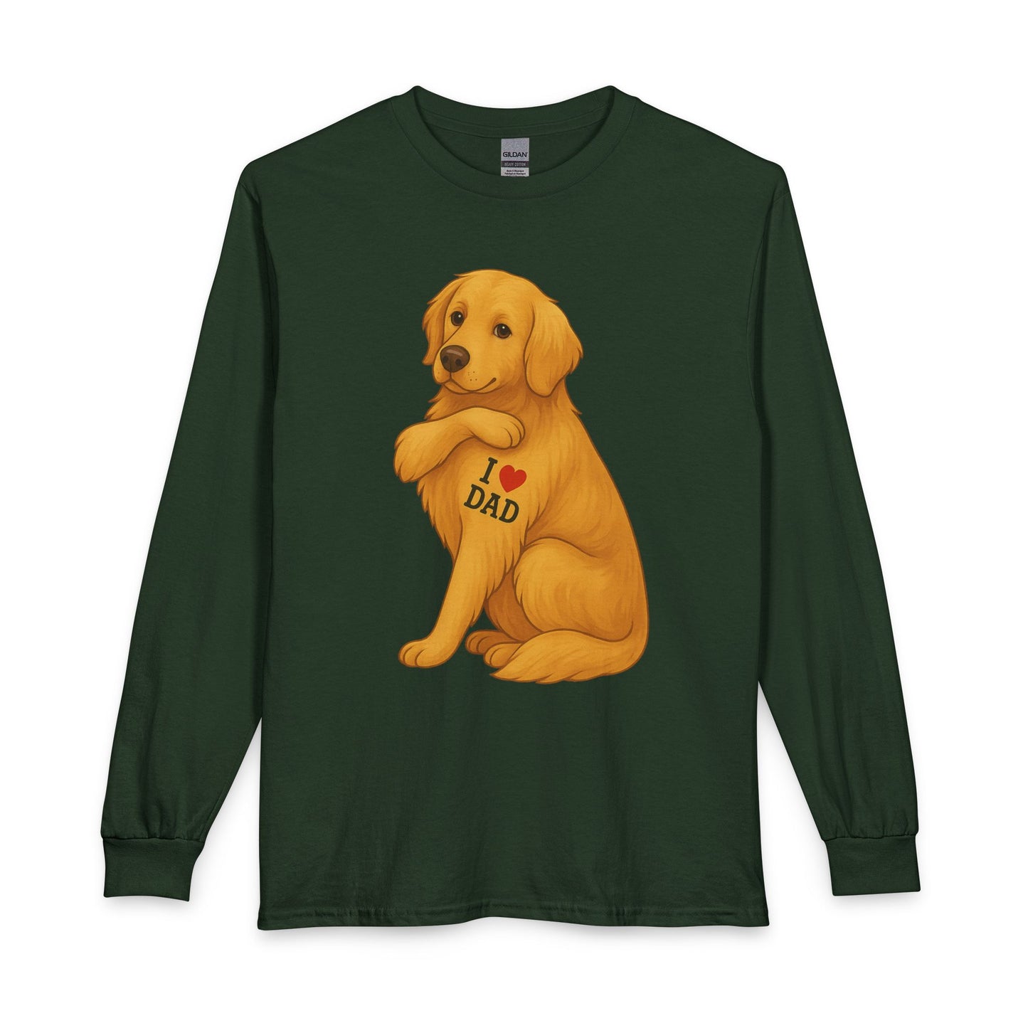 Golden Retriever I Love Dad Long Sleeve