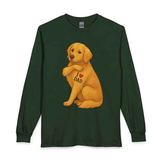 Golden Retriever I Love Dad Long Sleeve