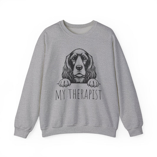 Cocker Spaniel My Therapist Crewneck Sweatshirt