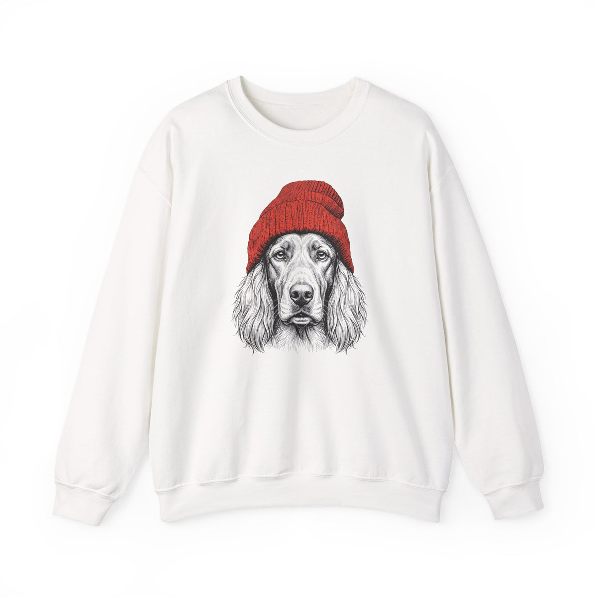 Irish Setter Beanie Crewneck Sweatshirt