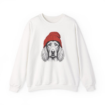 Irish Setter Beanie Crewneck Sweatshirt