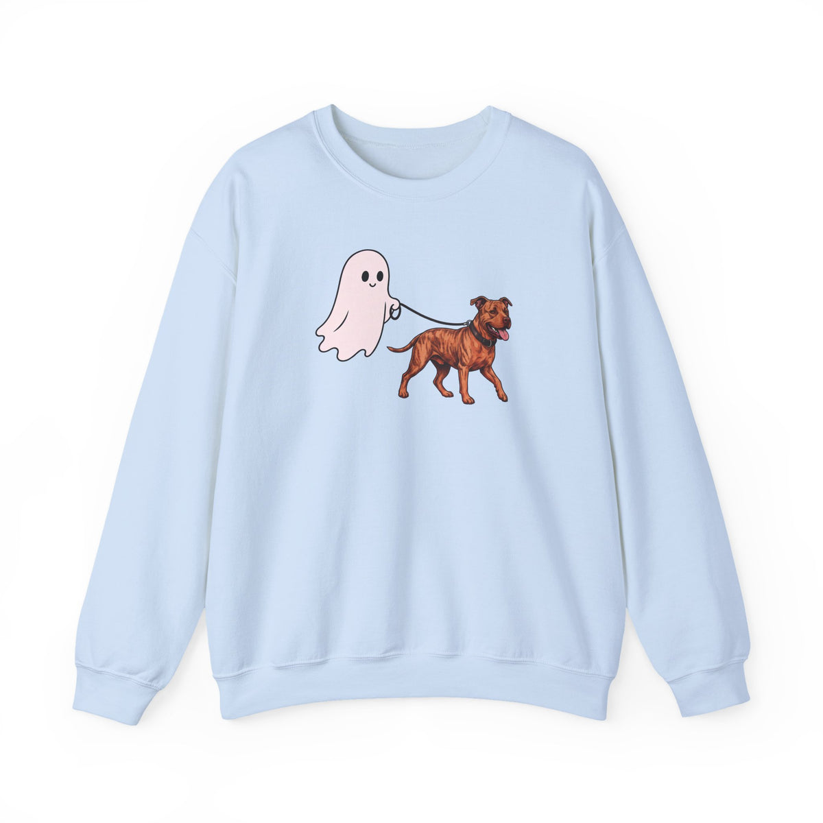 Pitbull Red Nose Ghost Walk Crewneck Sweatshirt