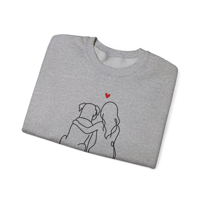 Boxer and Girl Crewneck Sweatshirt