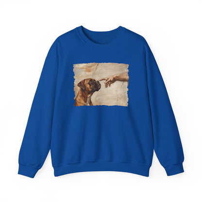 God Creates Fawn Boxer Crewneck Sweatshirt