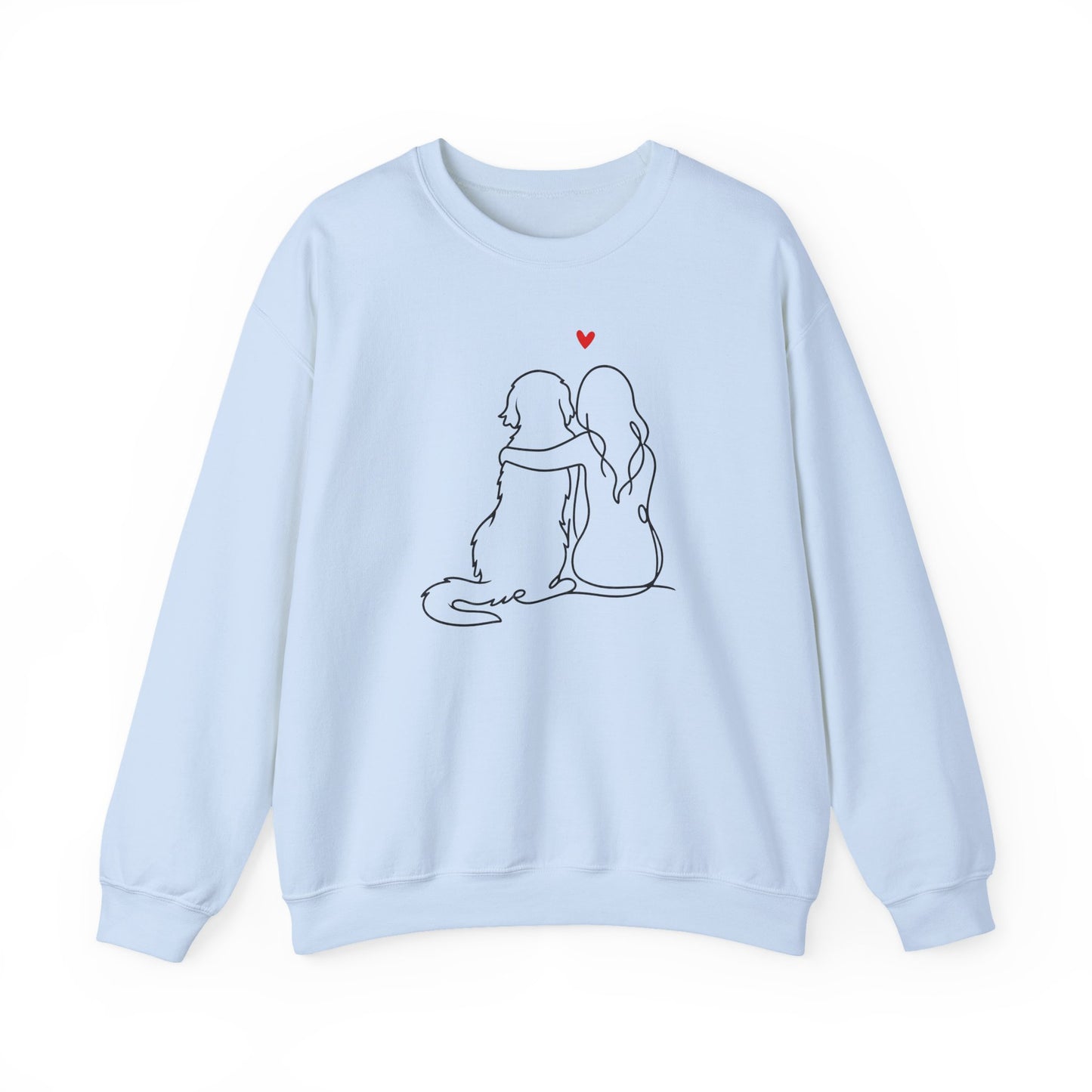 Flat Coated Retriever Hug Crewneck Sweatshirt