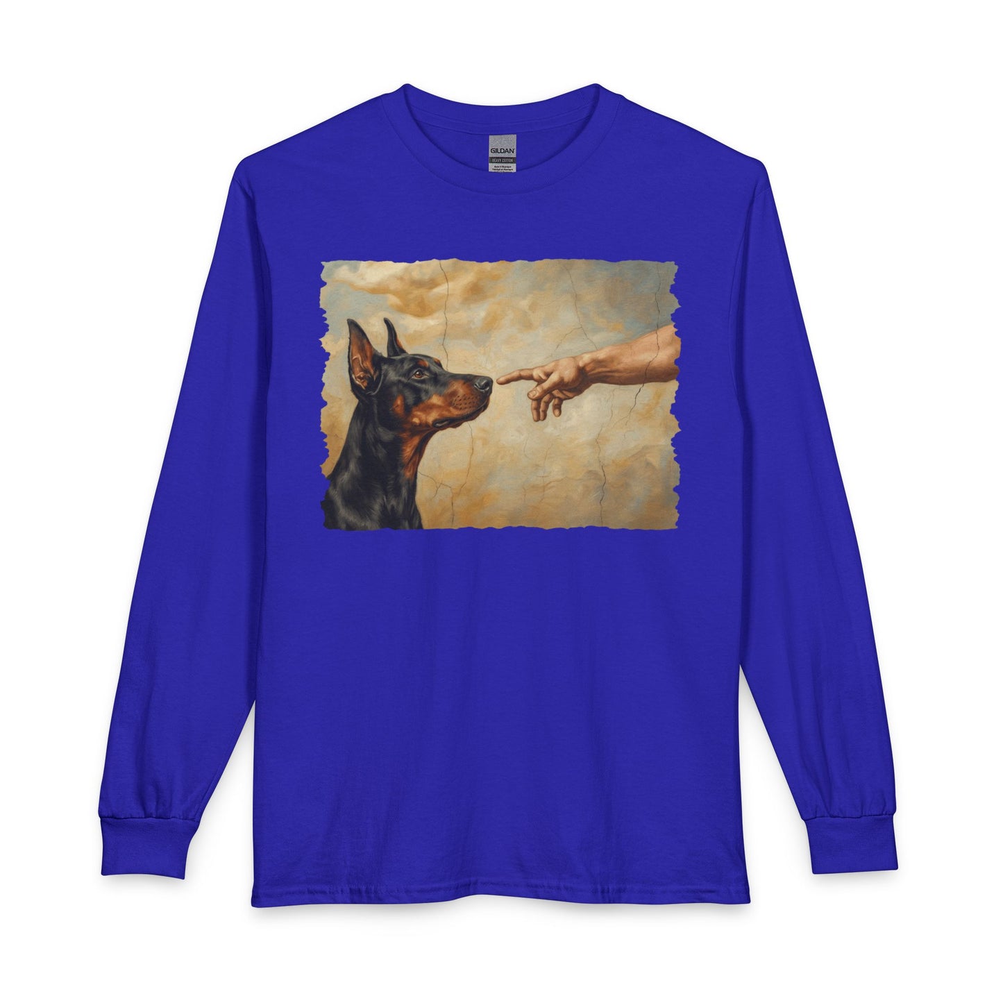 God Creates Doberman Pinscher Long Sleeve