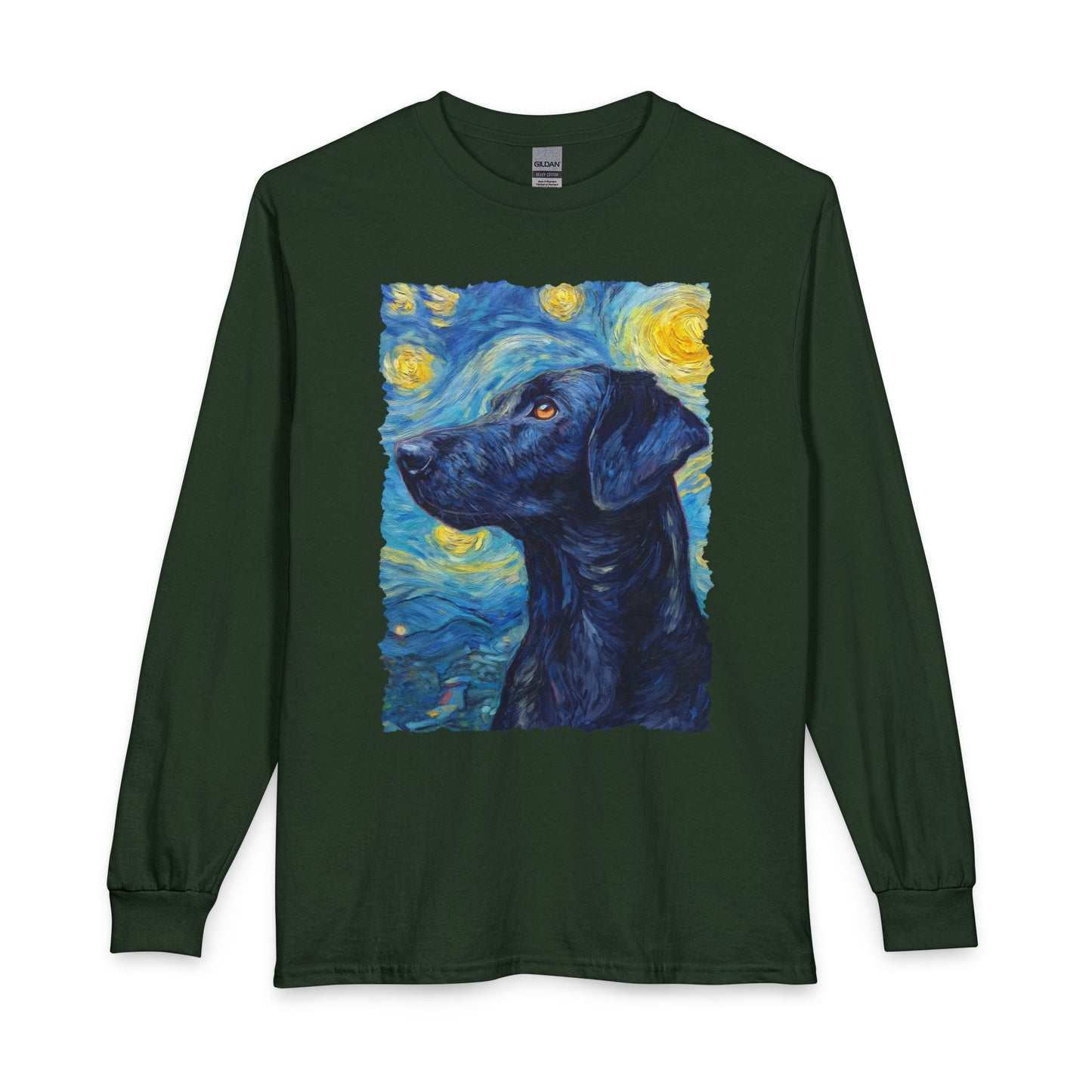 Black Labrador Starry Night Long Sleeve