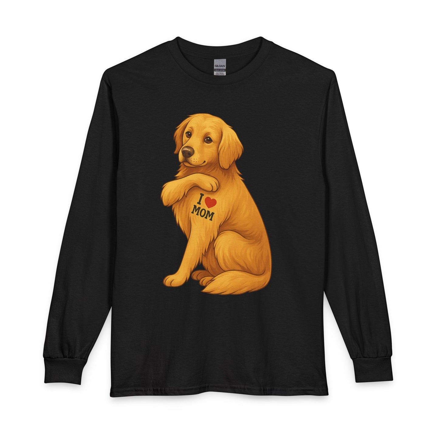 Golden Retriever I Love Mom Long Sleeve
