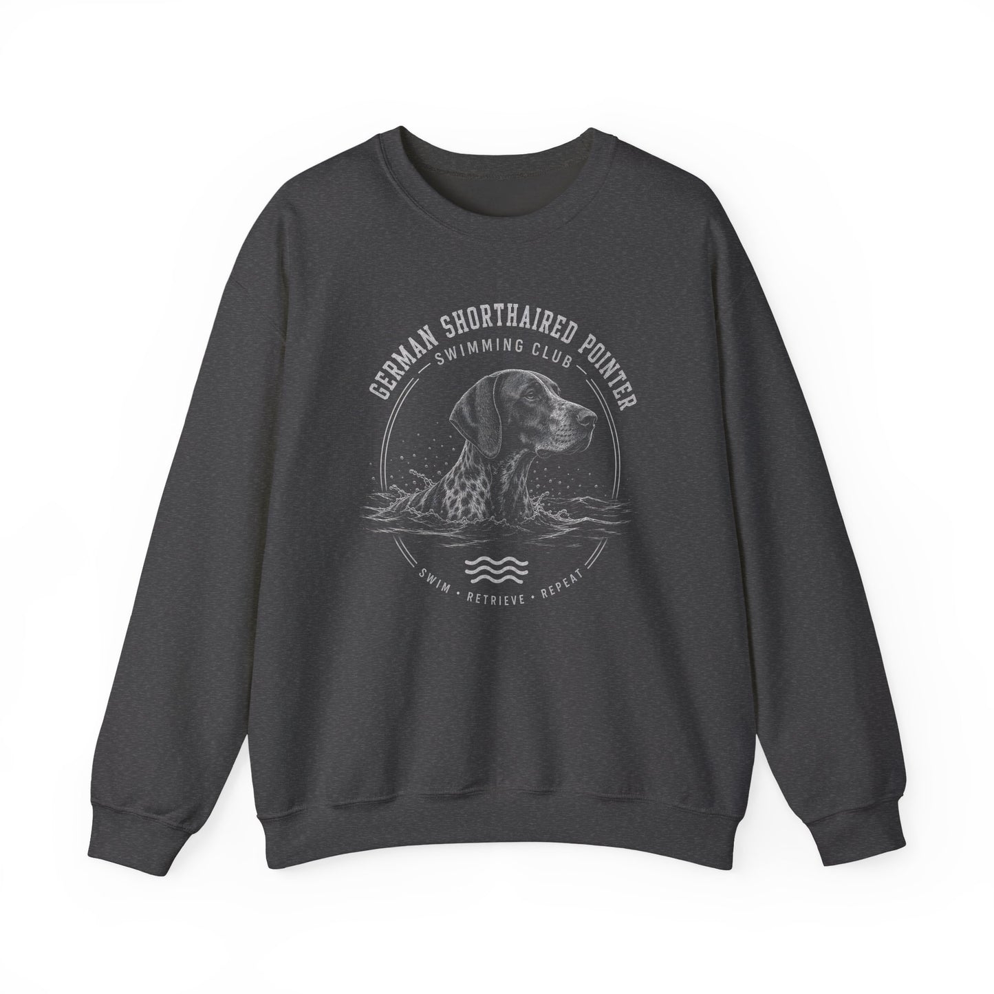 German Shorthaired Pointer Swimming Club Crewneck Sweatshirt