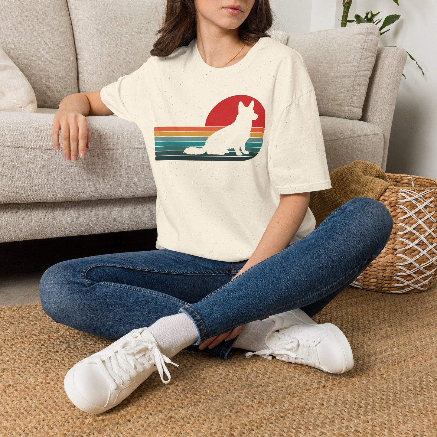 Cardigan Welsh Corgi Retro Sunset