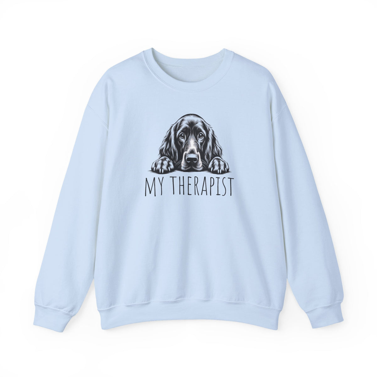 Irish Setter My Therapist Crewneck Sweatshirt Light Blue