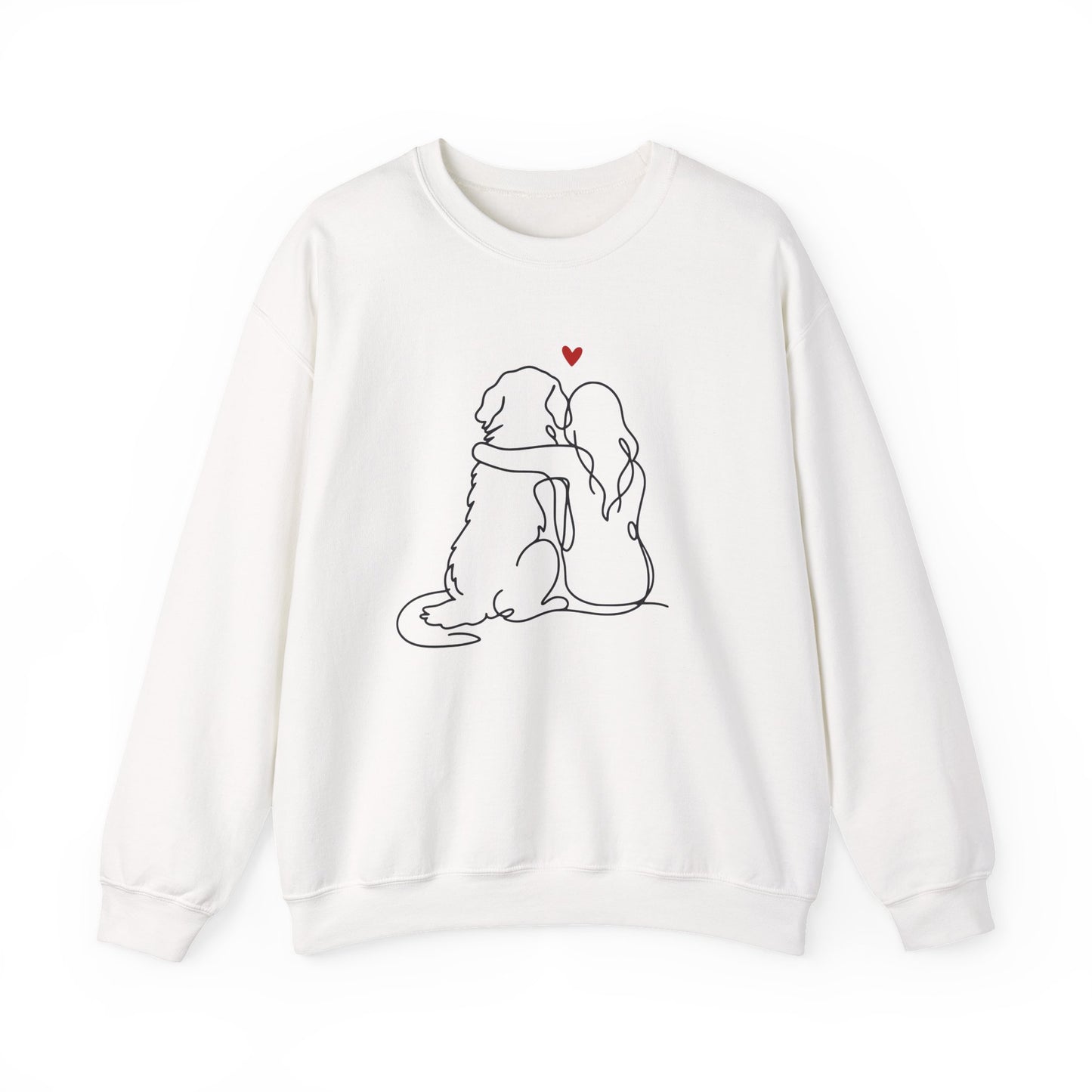 Golden Retriever Love Crewneck Sweatshirt White