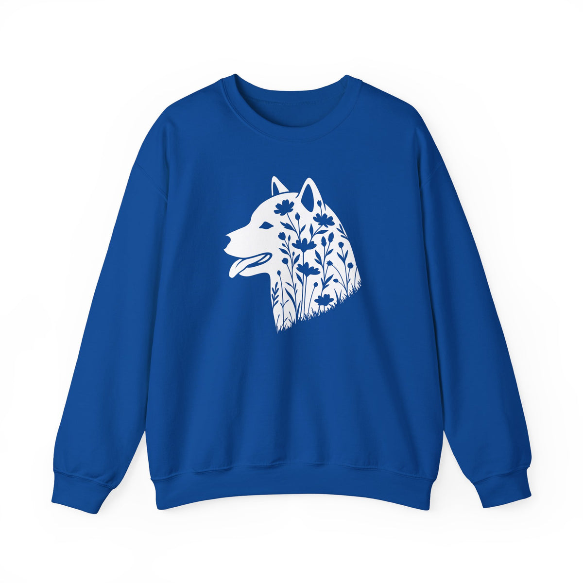 Shiba Inu Flowers Crewneck Sweatshirt