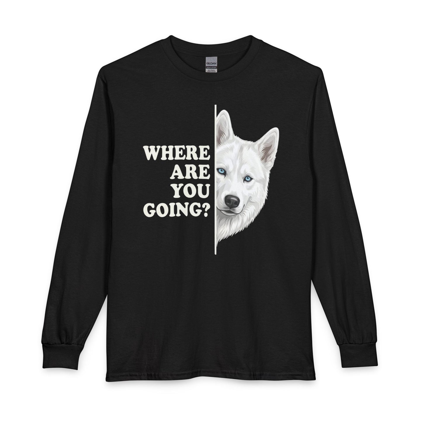 White Husky Alert Long Sleeve
